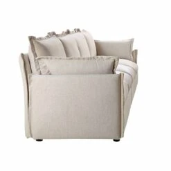 Byron Pillow Edge Beige Fabric Modular Sofa, 4-Seater -Daals Store BOSF 7053 BEIGE FAB 4ST WB5