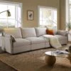 Byron Pillow Edge Beige Fabric Modular Sofa, 4-Seater 20 Byron Pillow Edge Beige Fabric Modular Sofa, 4-Seater -Daals Store BOSF 7053 BEIGE FAB 4ST main