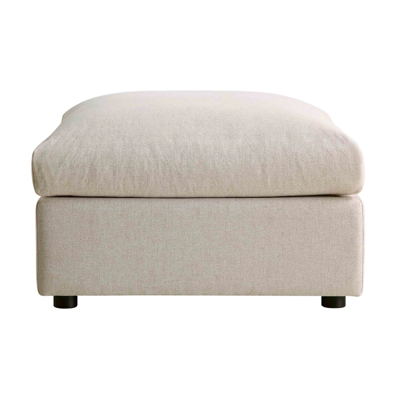 Byron Beige Fabric Pouffe 4 Byron Beige Fabric Pouffe - Image 4