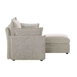 Byron Pillow Edge Mist Grey Boucle Modular Sofa, 2-Seater Chaise 20 Byron Pillow Edge Mist Grey Boucle Modular Sofa, 2-Seater Chaise -Daals Store BOSF 7053 GREY BOU 2STCHAISE WB6