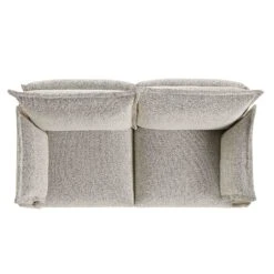Byron Pillow Edge Mist Grey Boucle Modular Sofa, 2-Seater -Daals Store BOSF 7053 GREY BOU 2ST WB3