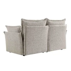 Byron Pillow Edge Mist Grey Boucle Modular Sofa, 2-Seater -Daals Store BOSF 7053 GREY BOU 2ST WB6