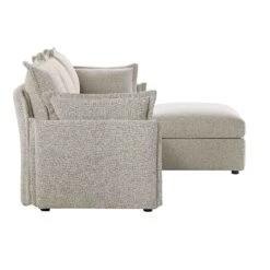 Byron Pillow Edge Mist Grey Boucle Modular Sofa, 3-Seater Chaise 20 Byron Pillow Edge Mist Grey Boucle Modular Sofa, 3-Seater Chaise -Daals Store BOSF 7053 GREY BOU 3STCHAISE WB6