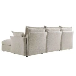 Byron Pillow Edge Mist Grey Boucle Modular Sofa, 3-Seater Chaise 21 Byron Pillow Edge Mist Grey Boucle Modular Sofa, 3-Seater Chaise -Daals Store BOSF 7053 GREY BOU 3STCHAISE WB7