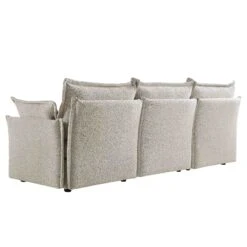 Byron Pillow Edge Mist Grey Boucle Modular Sofa, 3-Seater -Daals Store BOSF 7053 GREY BOU 3ST WB6