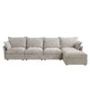 Byron Pillow Edge Mist Grey Boucle Modular Sofa, 4-Seater Chaise 26 Byron Pillow Edge Mist Grey Boucle Modular Sofa, 4-Seater Chaise -Daals Store BOSF 7053 GREY BOU 4STCHAISE WB1