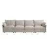 Byron Pillow Edge Mist Grey Boucle Modular Sofa, 4-Seater 15 Byron Pillow Edge Mist Grey Boucle Modular Sofa, 4-Seater -Daals Store BOSF 7053 GREY BOU 4ST WB1