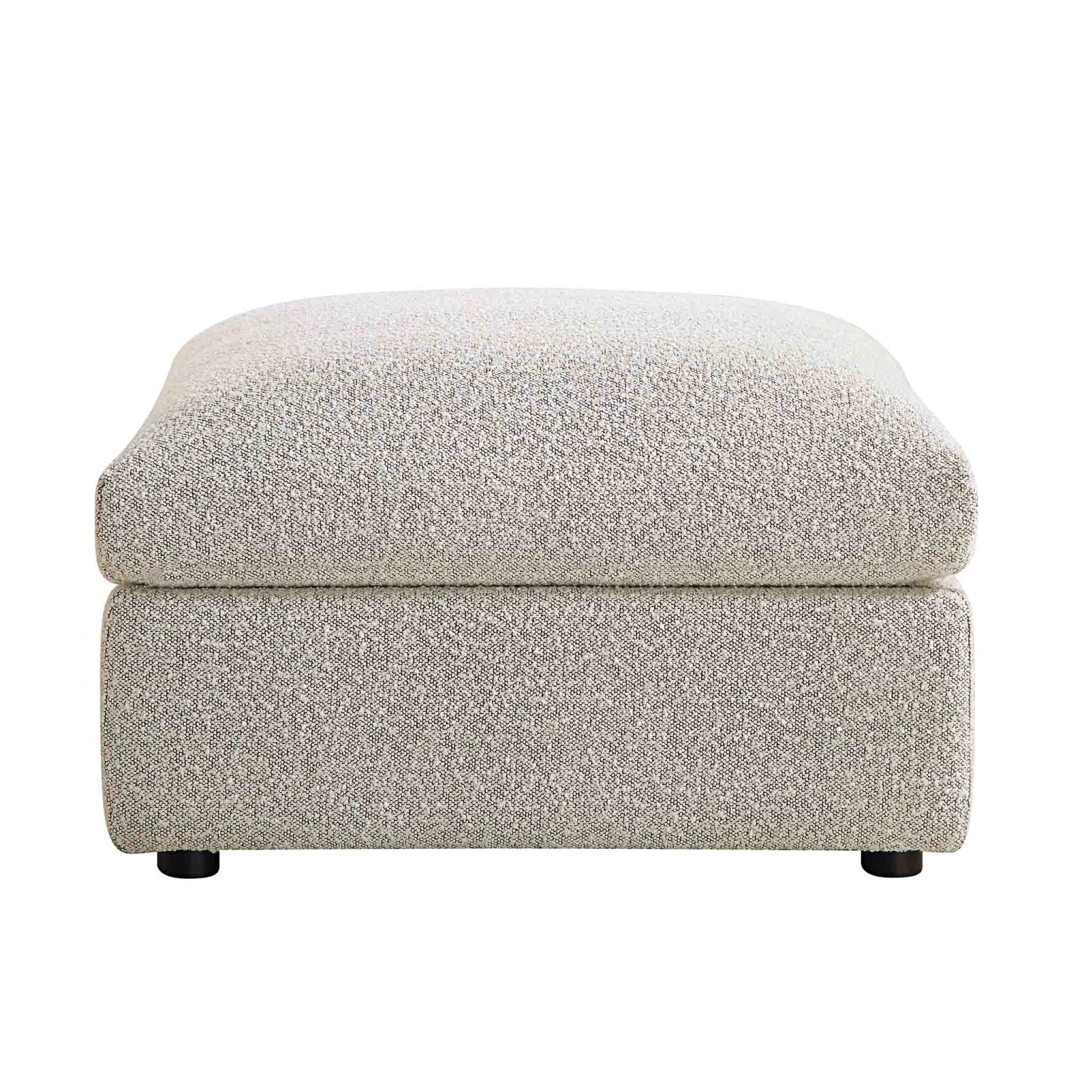 Byron Mist Grey Boucle Pouffe 4 Byron Mist Grey Boucle Pouffe - Image 4