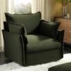Byron Pillow Edge Moss Green Velvet Modular Sofa, 1-Seater -Daals Store BOSF 7053 MOSS VEL 1ST main