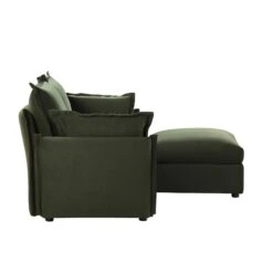 Byron Pillow Edge Moss Green Velvet Modular Sofa, 2-Seater Chaise -Daals Store BOSF 7053 MOSS VEL 2STCHAISE WB6