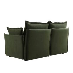 Byron Pillow Edge Moss Green Velvet Modular Sofa, 2-Seater -Daals Store BOSF 7053 MOSS VEL 2ST WB6