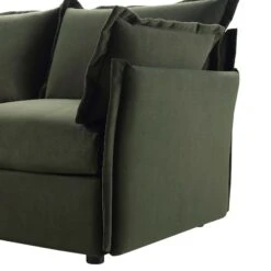 Byron Pillow Edge Moss Green Velvet Modular Sofa, 5-Seater Corner -Daals Store BOSF 7053 MOSS VEL 5STCORNER detail2