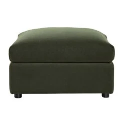 Byron Moss Green Velvet Fabric Pouffe 9 Byron Moss Green Velvet Fabric Pouffe -Daals Store BOSF 7053 MOSS VEL STOOL WB1