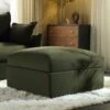 Byron Moss Green Velvet Fabric Pouffe -Daals Store BOSF 7053 MOSS VEL STOOL main