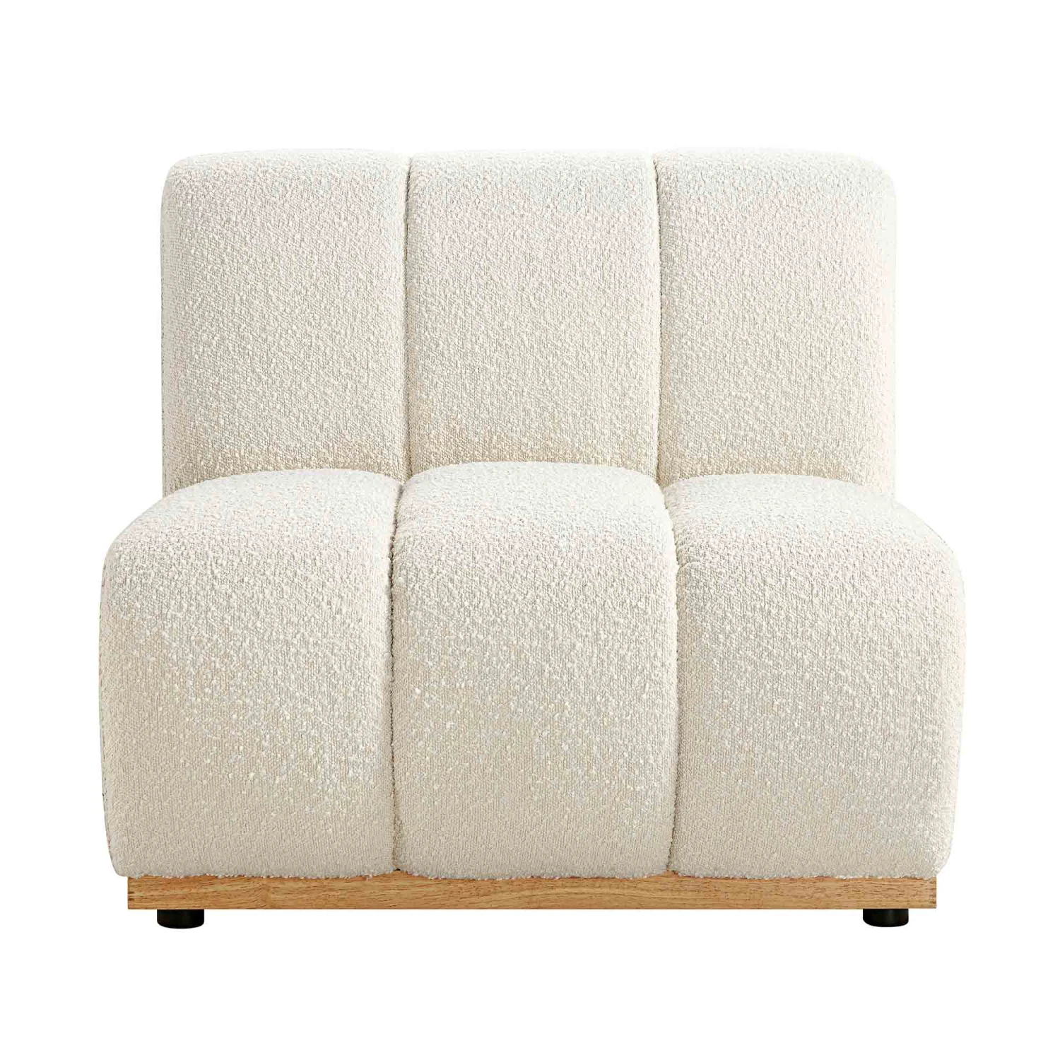 Granvia Ecru Boucle Modular Sofa, 1-Seater Armless Sofa 4 Granvia Ecru Boucle Modular Sofa, 1-Seater Armless Sofa - Image 4