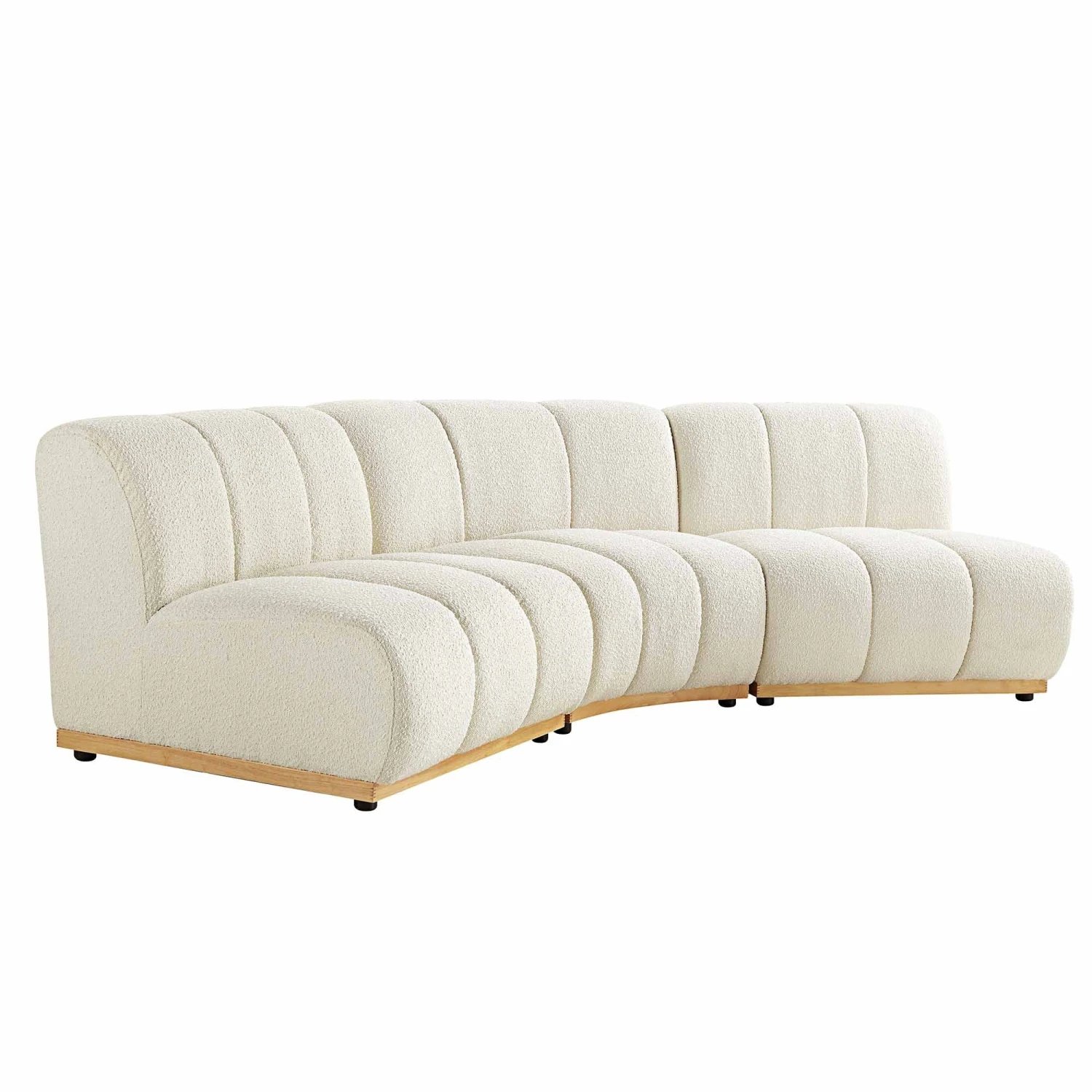 Granvia Ecru Boucle Modular Sofa, 3-Seater Corner Sofa 8 Granvia Ecru Boucle Modular Sofa, 3-Seater Corner Sofa - Image 8