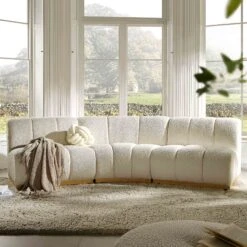 Granvia Ecru Boucle Modular Sofa, 3-Seater Corner Sofa 10 Granvia Ecru Boucle Modular Sofa, 3-Seater Corner Sofa -Daals Store BOSF 9381 BEIGE BOU 3ST CORNER scene1