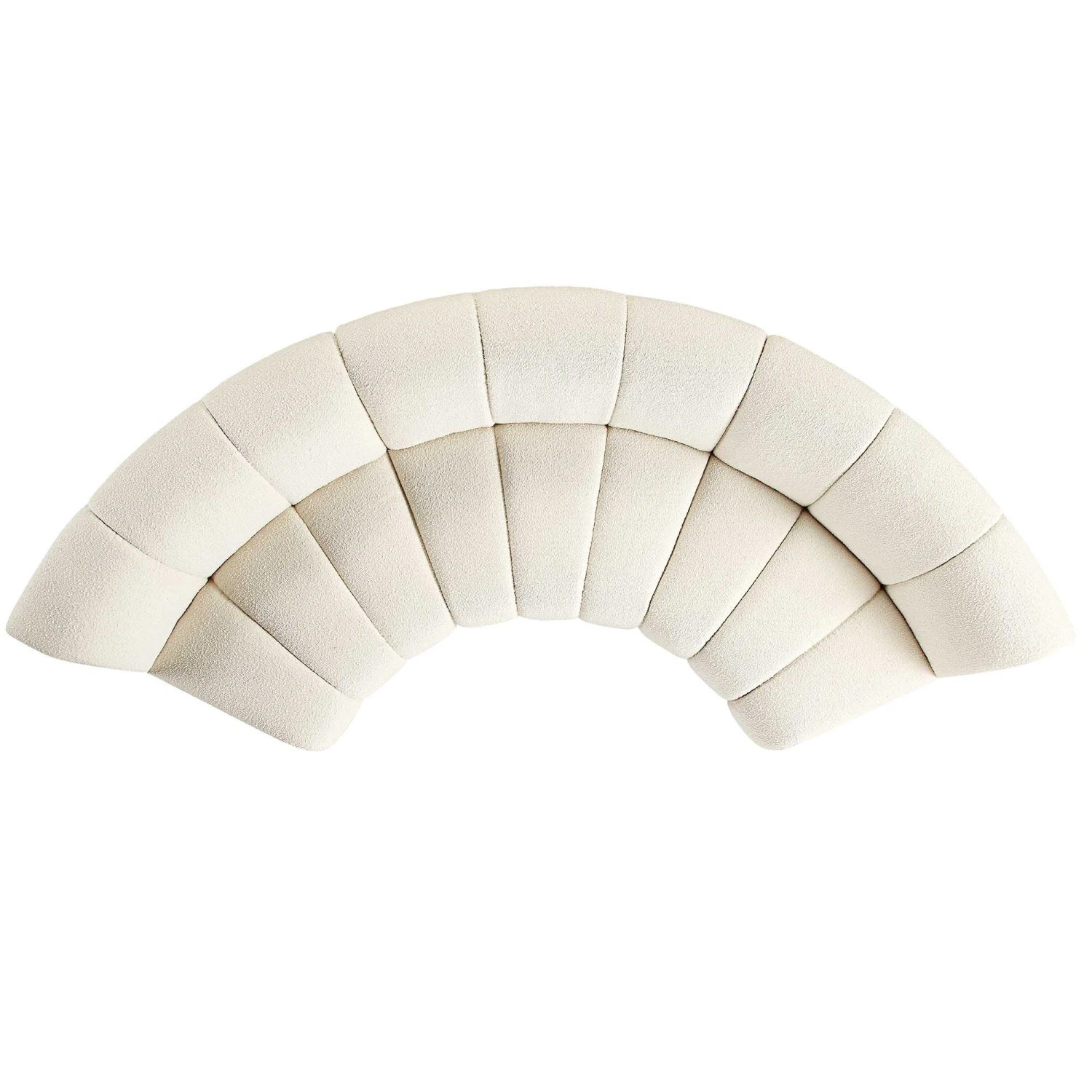 Granvia Ecru Boucle Modular Sofa, 3-Seater Curved Sofa 4 Granvia Ecru Boucle Modular Sofa, 3-Seater Curved Sofa - Image 4