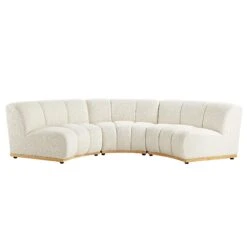 Granvia Ecru Boucle Modular Sofa, 3-Seater Curved Sofa 17 Granvia Ecru Boucle Modular Sofa, 3-Seater Curved Sofa -Daals Store BOSF 9381 BEIGE BOU 3ST CURVED WB3