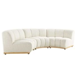 Granvia Ecru Boucle Modular Sofa, 3-Seater Curved Sofa 18 Granvia Ecru Boucle Modular Sofa, 3-Seater Curved Sofa -Daals Store BOSF 9381 BEIGE BOU 3ST CURVED WB4