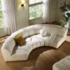 Granvia Ecru Boucle Modular Sofa, 3-Seater Curved Sofa 23 Granvia Ecru Boucle Modular Sofa, 3-Seater Curved Sofa -Daals Store BOSF 9381 BEIGE BOU 3ST CURVED main