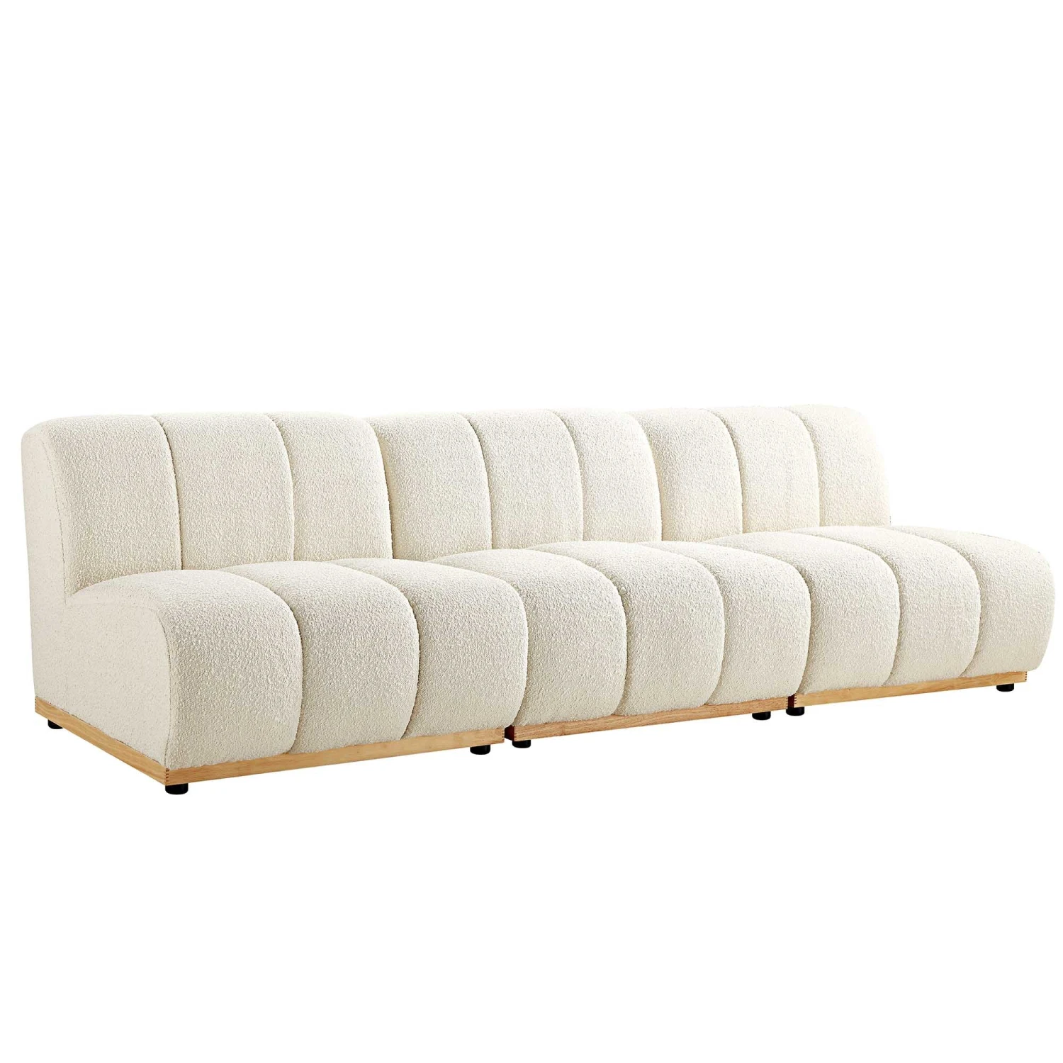 Granvia Ecru Boucle Modular Sofa, 3-Seater Sofa 4 Granvia Ecru Boucle Modular Sofa, 3-Seater Sofa - Image 4