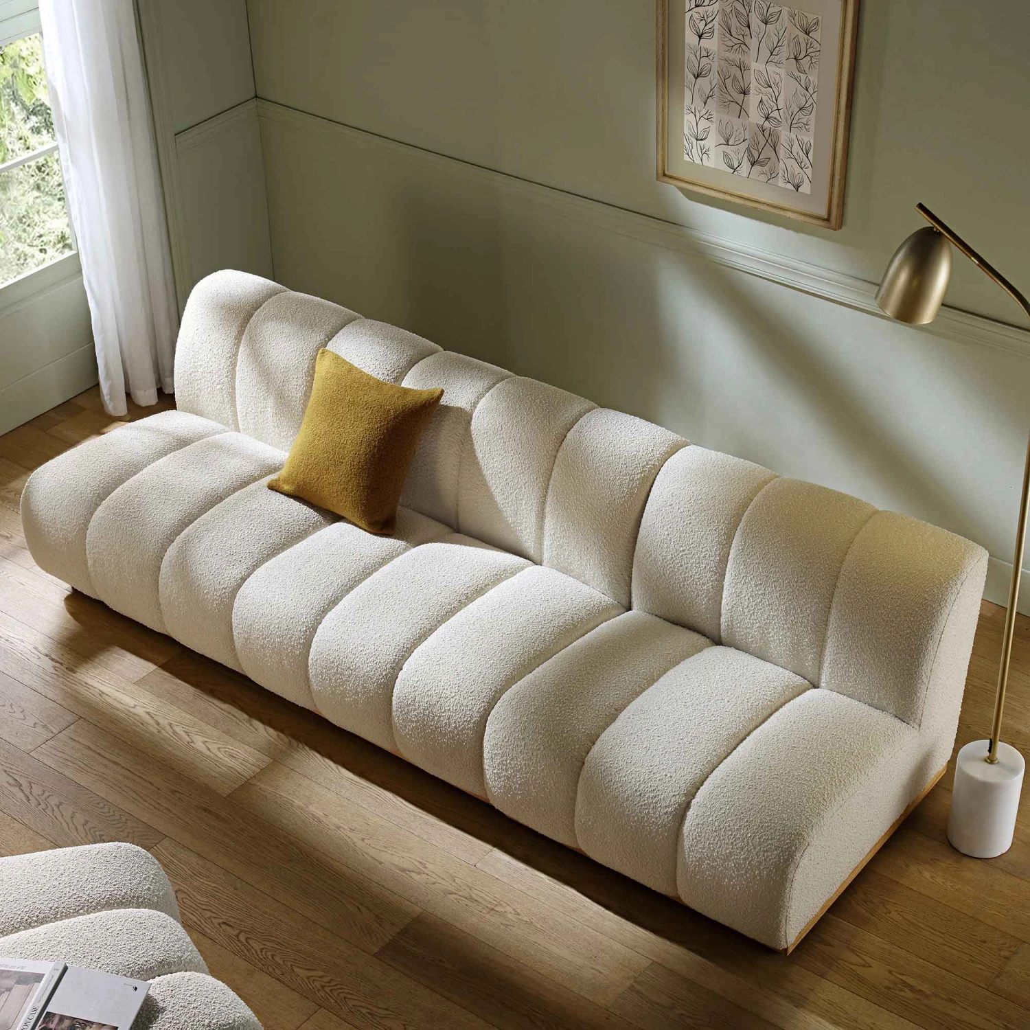 Granvia Ecru Boucle Modular Sofa, 3-Seater Sofa 2 Granvia Ecru Boucle Modular Sofa, 3-Seater Sofa - Image 2