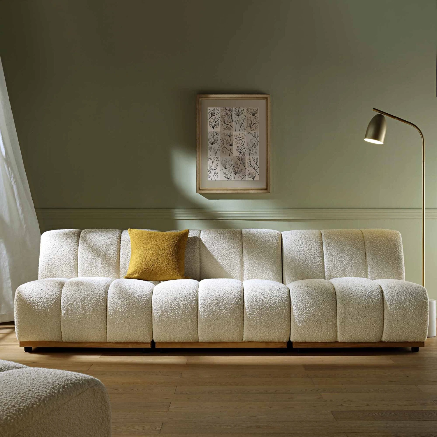 Granvia Ecru Boucle Modular Sofa, 3-Seater Sofa 3 Granvia Ecru Boucle Modular Sofa, 3-Seater Sofa - Image 3