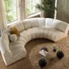 Granvia Ecru Boucle Modular Sofa, 4-Seater Half Circle Sofa -Daals Store BOSF 9381 BEIGE BOU 4ST CURVED main