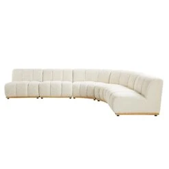 Granvia Ecru Boucle Modular Sofa, 5-Seater Grand L-Shaped Sofa -Daals Store BOSF 9381 BEIGE BOU 5ST CORNER WB3