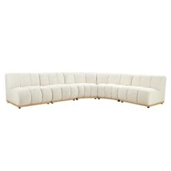 Granvia Ecru Boucle Modular Sofa, 5-Seater Grand L-Shaped Sofa -Daals Store BOSF 9381 BEIGE BOU 5ST CORNER WB4