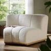 Granvia Ecru Boucle Modular Sofa, 1-Seater Curved Sofa -Daals Store BOSF 9381 BEIGE BOU CORNER main