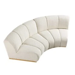 Granvia Ecru Boucle Modular Sofa, 2-Seater Curved Sofa 13 Granvia Ecru Boucle Modular Sofa, 2-Seater Curved Sofa -Daals Store BOSF 9381 BEIGE BOU CURVED 2ST WB1