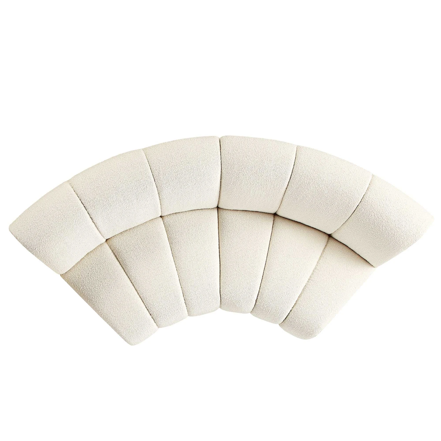 Granvia Ecru Boucle Modular Sofa, 2-Seater Curved Sofa 5 Granvia Ecru Boucle Modular Sofa, 2-Seater Curved Sofa - Image 5