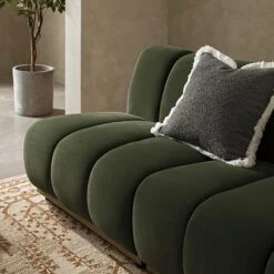 Granvia Moss Green Velvet Modular Sofa, 2-Seater Sofa -Daals Store BOSF 9381 MOSS VEL 2ST scene2