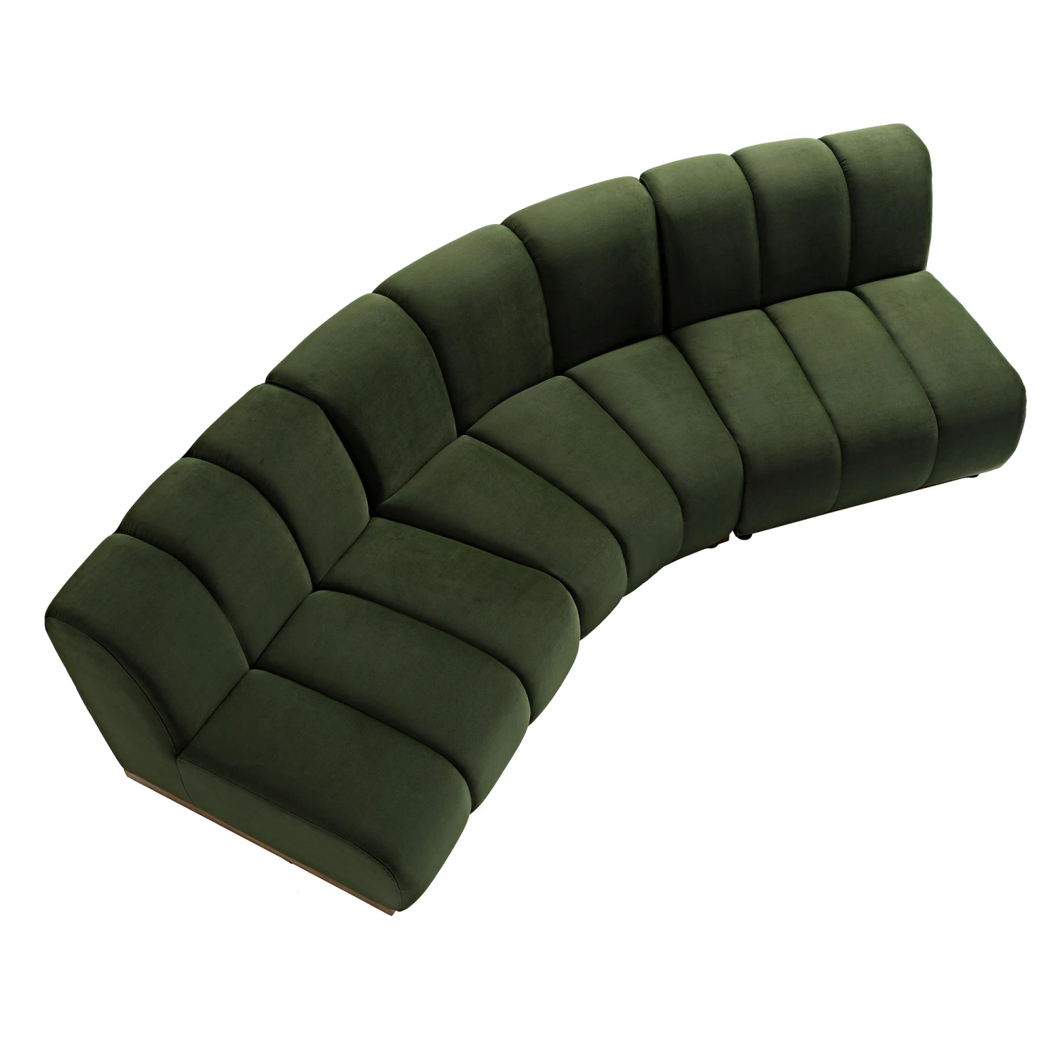 Granvia Moss Green Velvet Modular Sofa, 3-Seater Corner Sofa 5 Granvia Moss Green Velvet Modular Sofa, 3-Seater Corner Sofa - Image 5