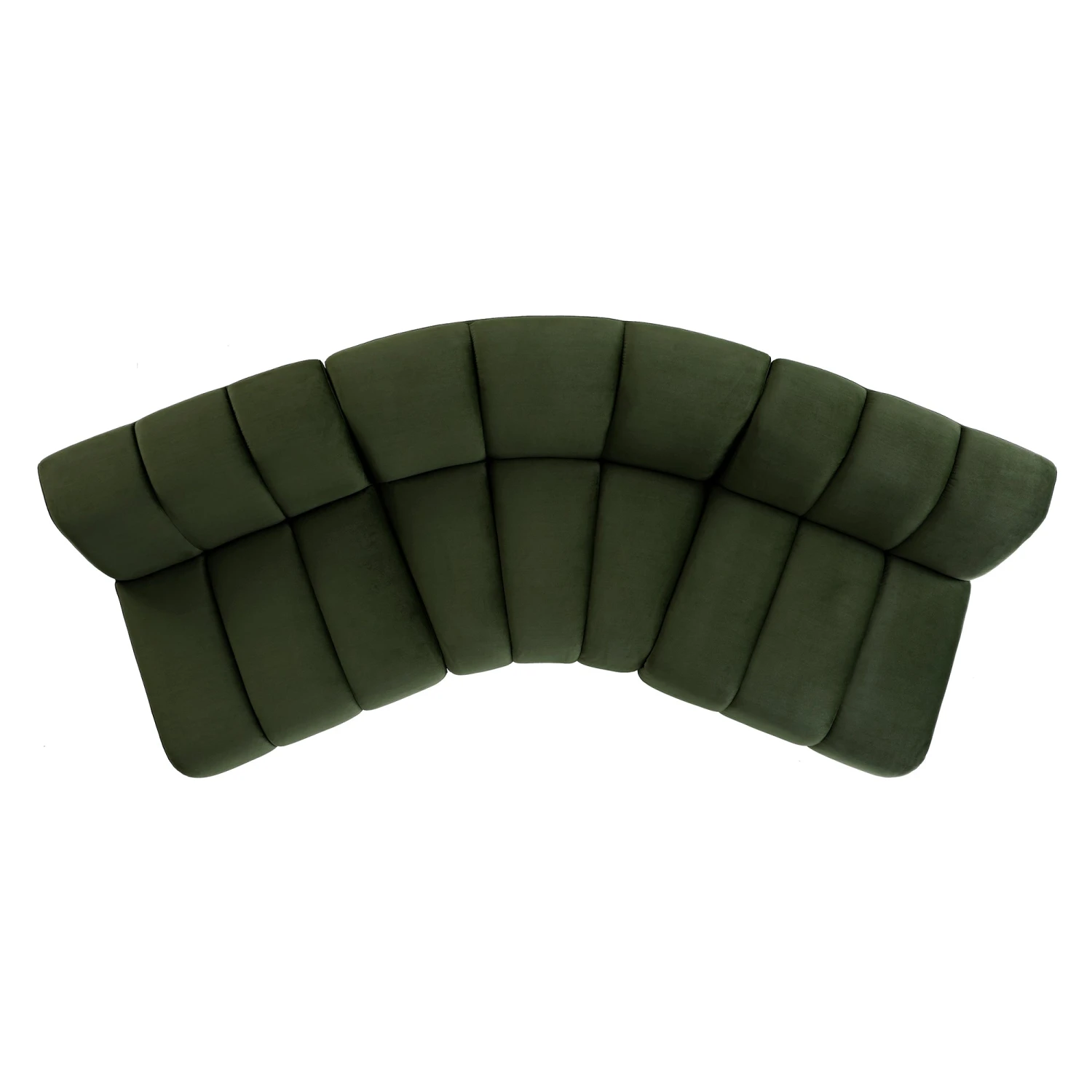 Granvia Moss Green Velvet Modular Sofa, 3-Seater Corner Sofa 6 Granvia Moss Green Velvet Modular Sofa, 3-Seater Corner Sofa - Image 6