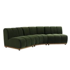 Granvia Moss Green Velvet Modular Sofa, 3-Seater Corner Sofa 22 Granvia Moss Green Velvet Modular Sofa, 3-Seater Corner Sofa -Daals Store BOSF 9381 MOSS VEL 3ST CORNER WB4