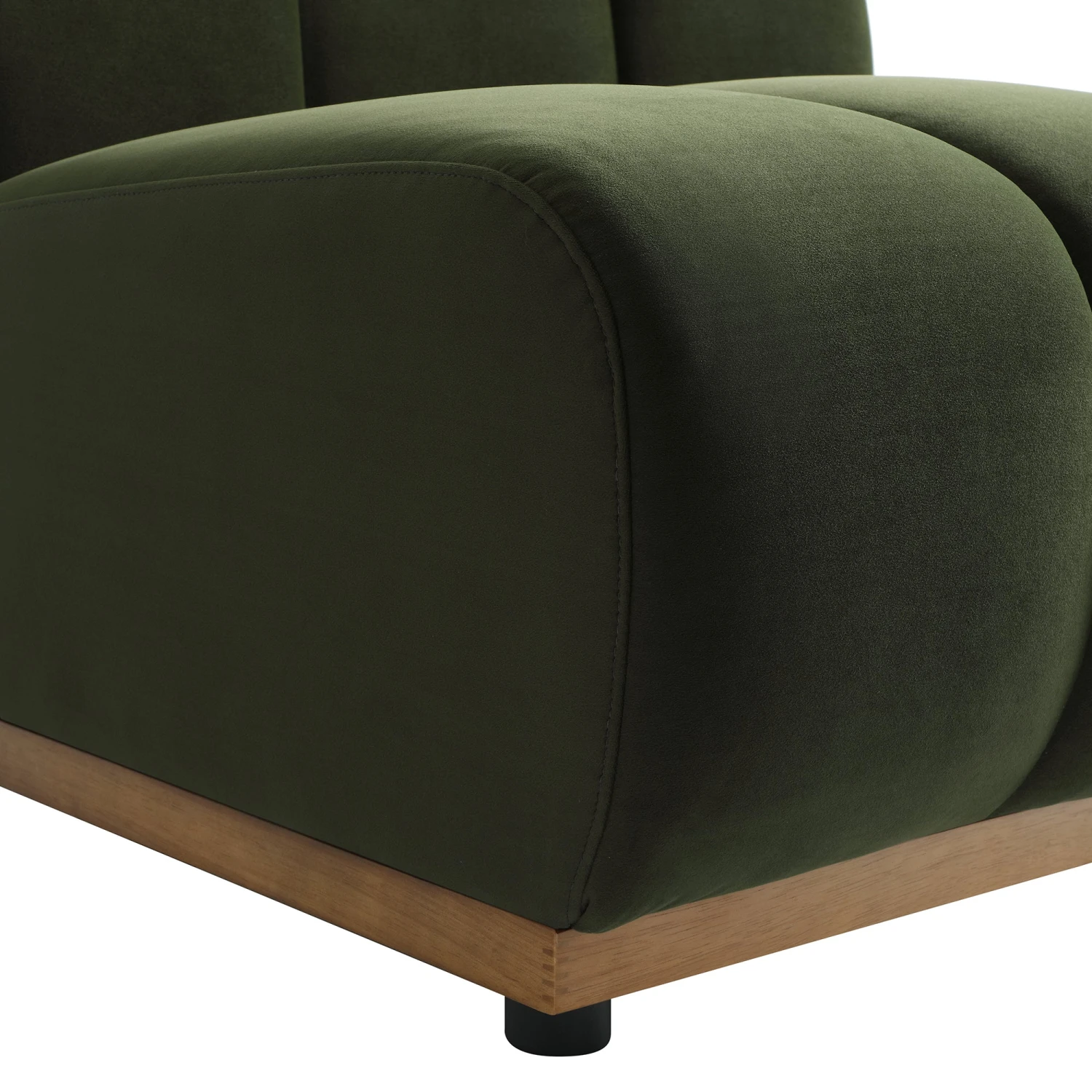 Granvia Moss Green Velvet Modular Sofa, 3-Seater Corner Sofa 11 Granvia Moss Green Velvet Modular Sofa, 3-Seater Corner Sofa - Image 11