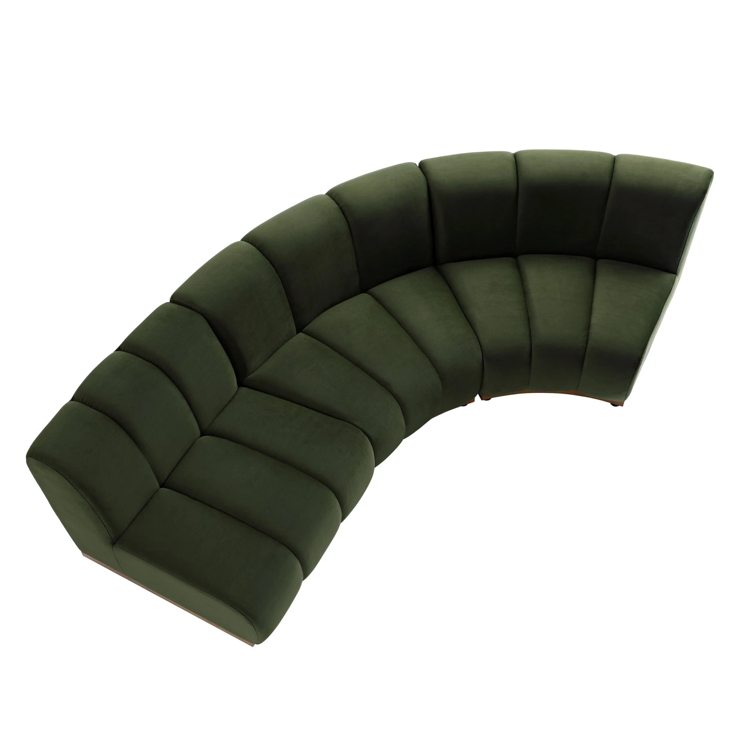 Granvia Moss Green Velvet Modular Sofa, 3-Seater L-Shaped Sofa 1 Granvia Moss Green Velvet Modular Sofa, 3-Seater L-Shaped Sofa