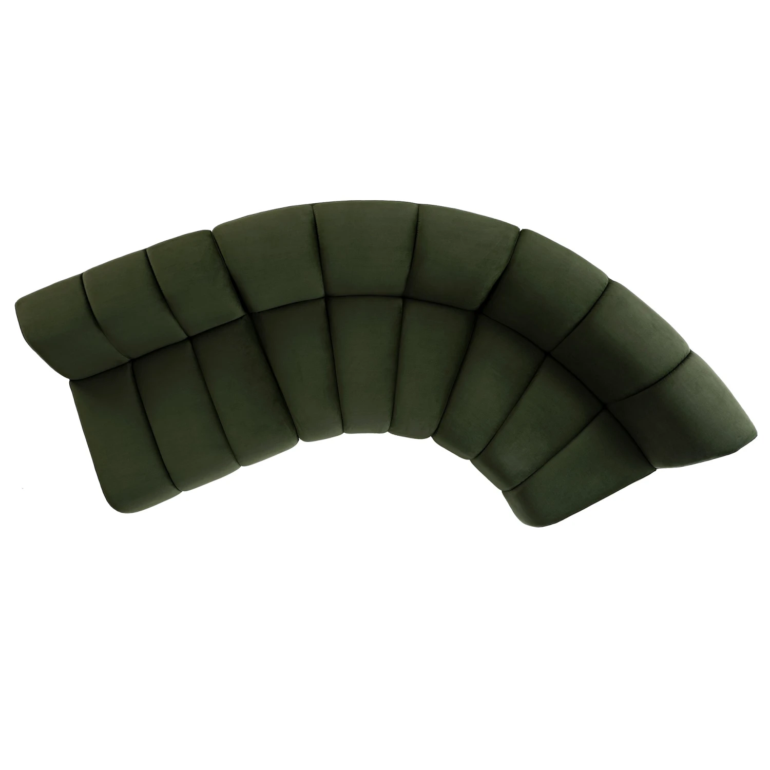 Granvia Moss Green Velvet Modular Sofa, 3-Seater L-Shaped Sofa 4 Granvia Moss Green Velvet Modular Sofa, 3-Seater L-Shaped Sofa - Image 4