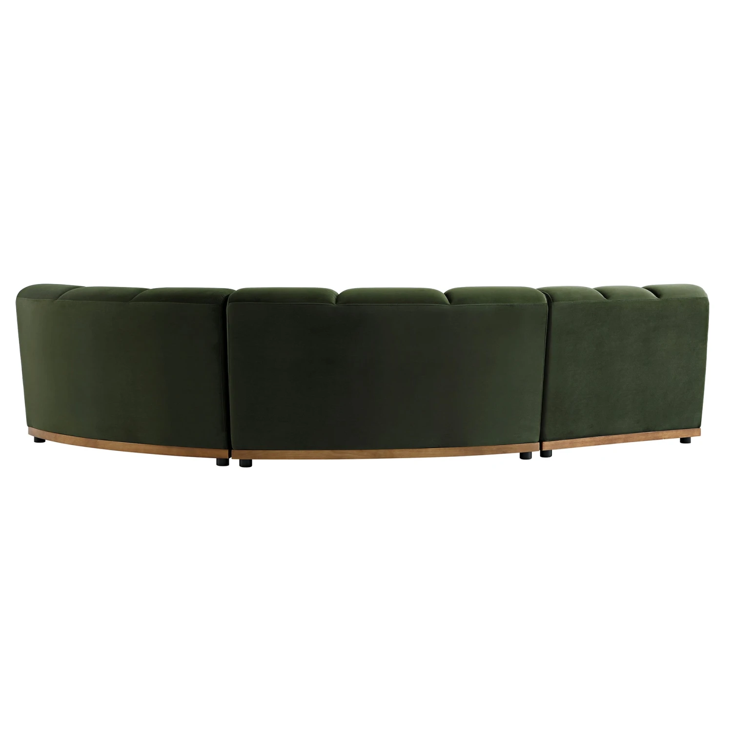 Granvia Moss Green Velvet Modular Sofa, 3-Seater L-Shaped Sofa 6 Granvia Moss Green Velvet Modular Sofa, 3-Seater L-Shaped Sofa - Image 6