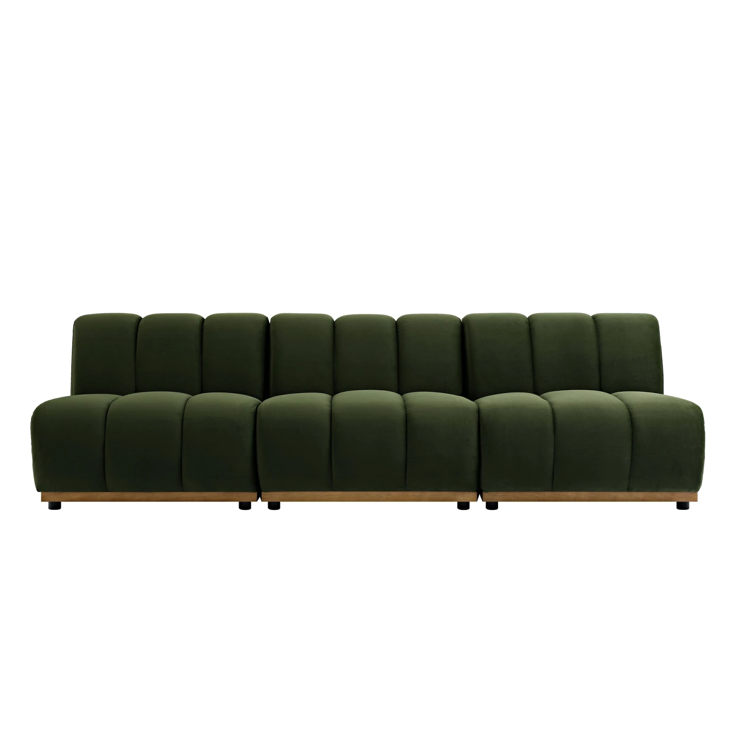 Granvia Moss Green Velvet Modular Sofa, 3-Seater Sofa 4 Granvia Moss Green Velvet Modular Sofa, 3-Seater Sofa - Image 4