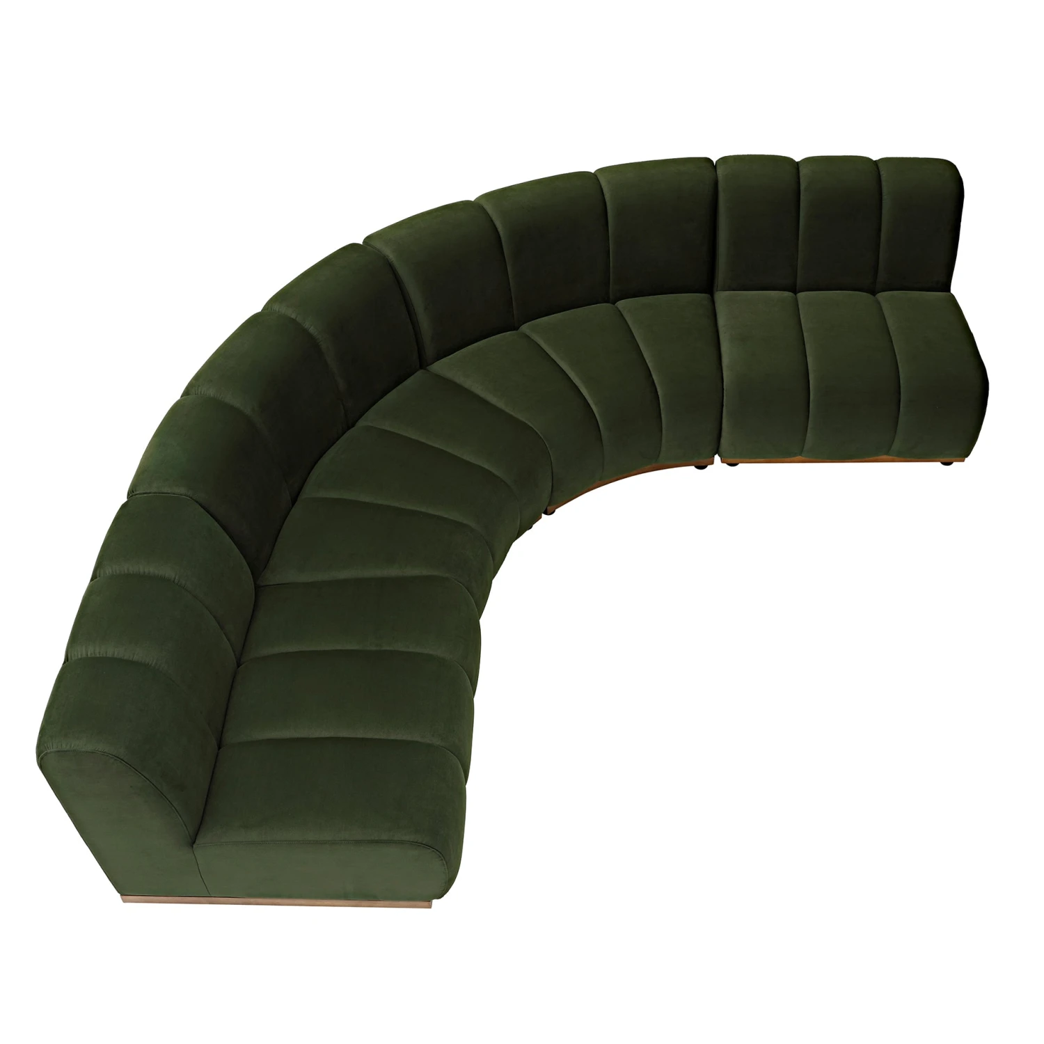 Granvia Moss Green Velvet Modular Sofa, 4-Seater Large Corner Sofa 4 Granvia Moss Green Velvet Modular Sofa, 4-Seater Large Corner Sofa - Image 4