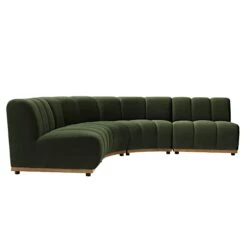 Granvia Moss Green Velvet Modular Sofa, 4-Seater Large Corner Sofa 14 Granvia Moss Green Velvet Modular Sofa, 4-Seater Large Corner Sofa -Daals Store BOSF 9381 MOSS VEL 4ST CORNER WB4