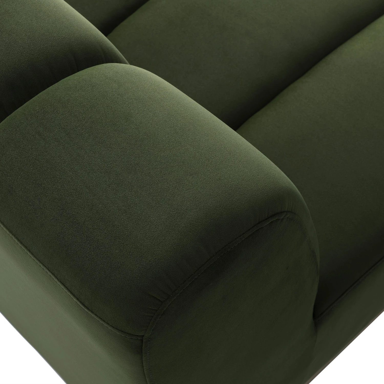 Granvia Moss Green Velvet Modular Sofa, 4-Seater Large Corner Sofa 8 Granvia Moss Green Velvet Modular Sofa, 4-Seater Large Corner Sofa - Image 8