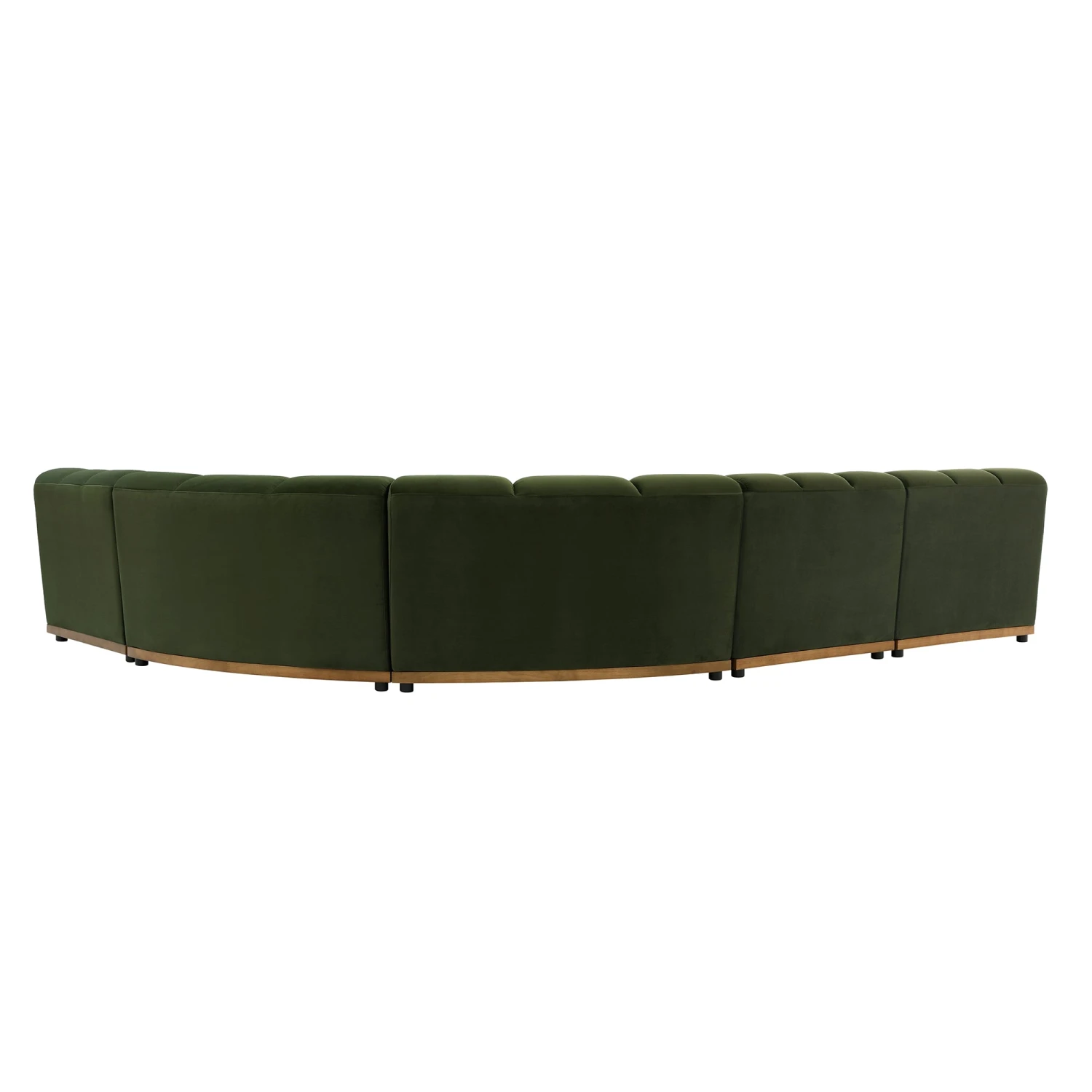 Granvia Moss Green Velvet Modular Sofa, 5-Seater Grand L-Shaped Sofa 6 Granvia Moss Green Velvet Modular Sofa, 5-Seater Grand L-Shaped Sofa - Image 6