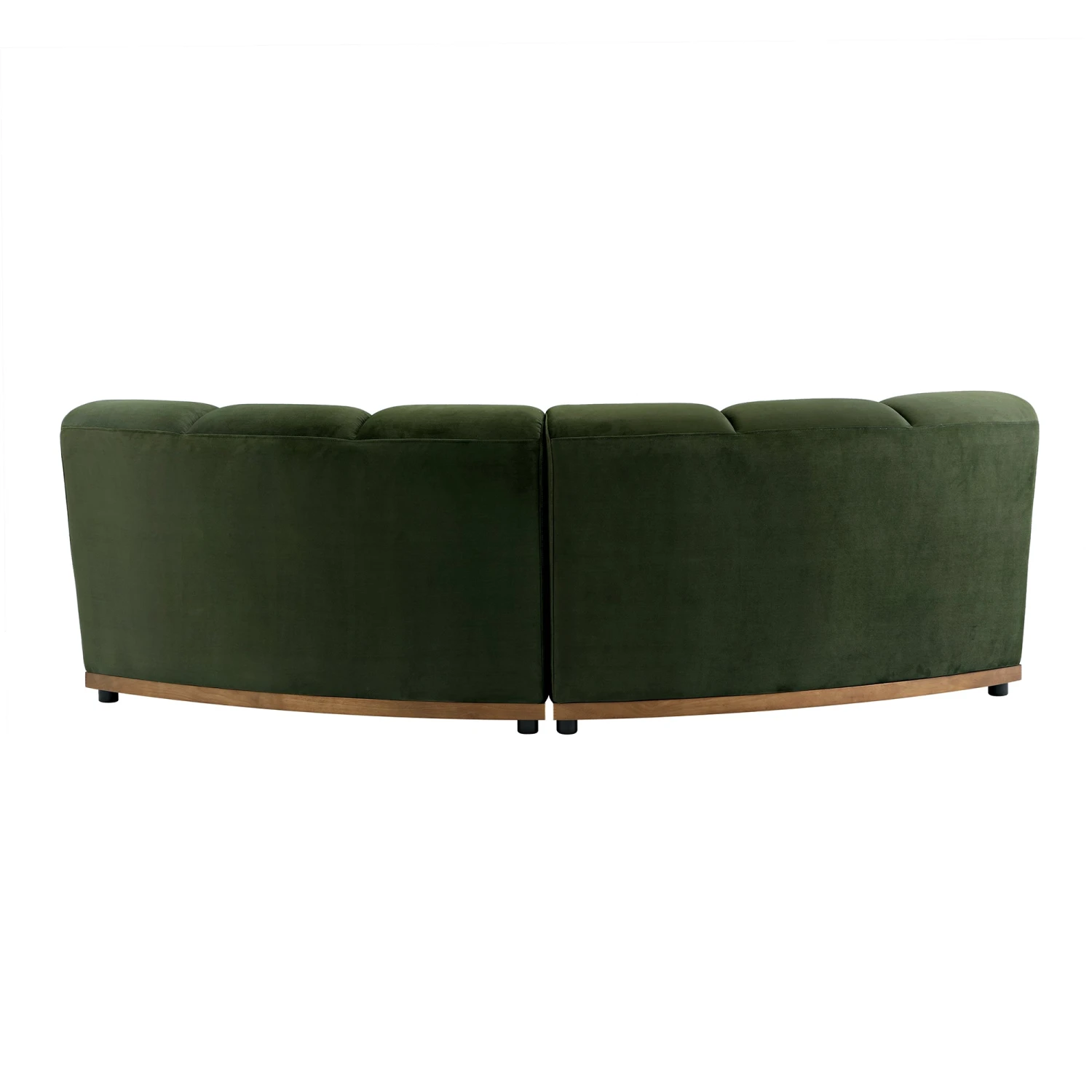 Granvia Moss Green Velvet Modular Sofa, 2-Seater Curved Sofa 10 Granvia Moss Green Velvet Modular Sofa, 2-Seater Curved Sofa - Image 10