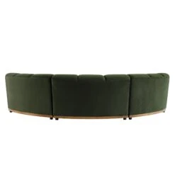 Granvia Moss Green Velvet Modular Sofa, 3-Seater Curved Sofa -Daals Store BOSF 9381 MOSS VEL CURVED 3ST WB6