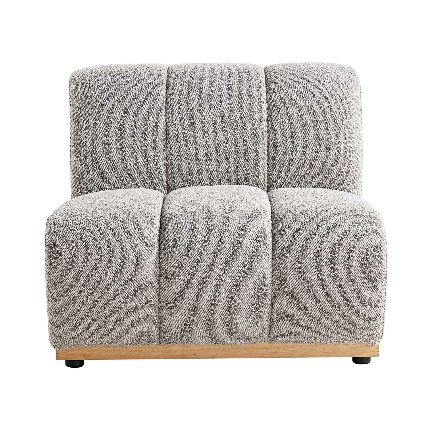 Granvia Taupe Boucle Modular Sofa, 1-Seater Armless Sofa 4 Granvia Taupe Boucle Modular Sofa, 1-Seater Armless Sofa - Image 4